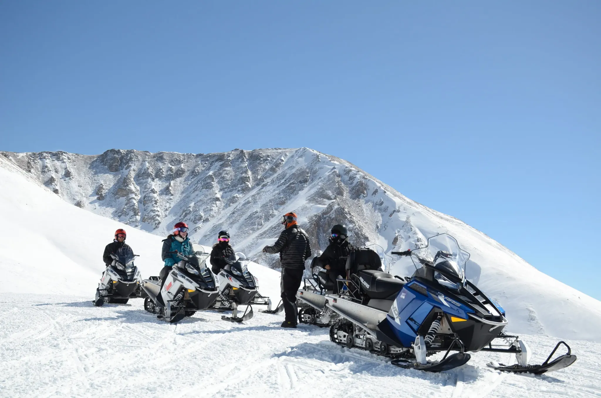colorado rockies snowmobile group ride 